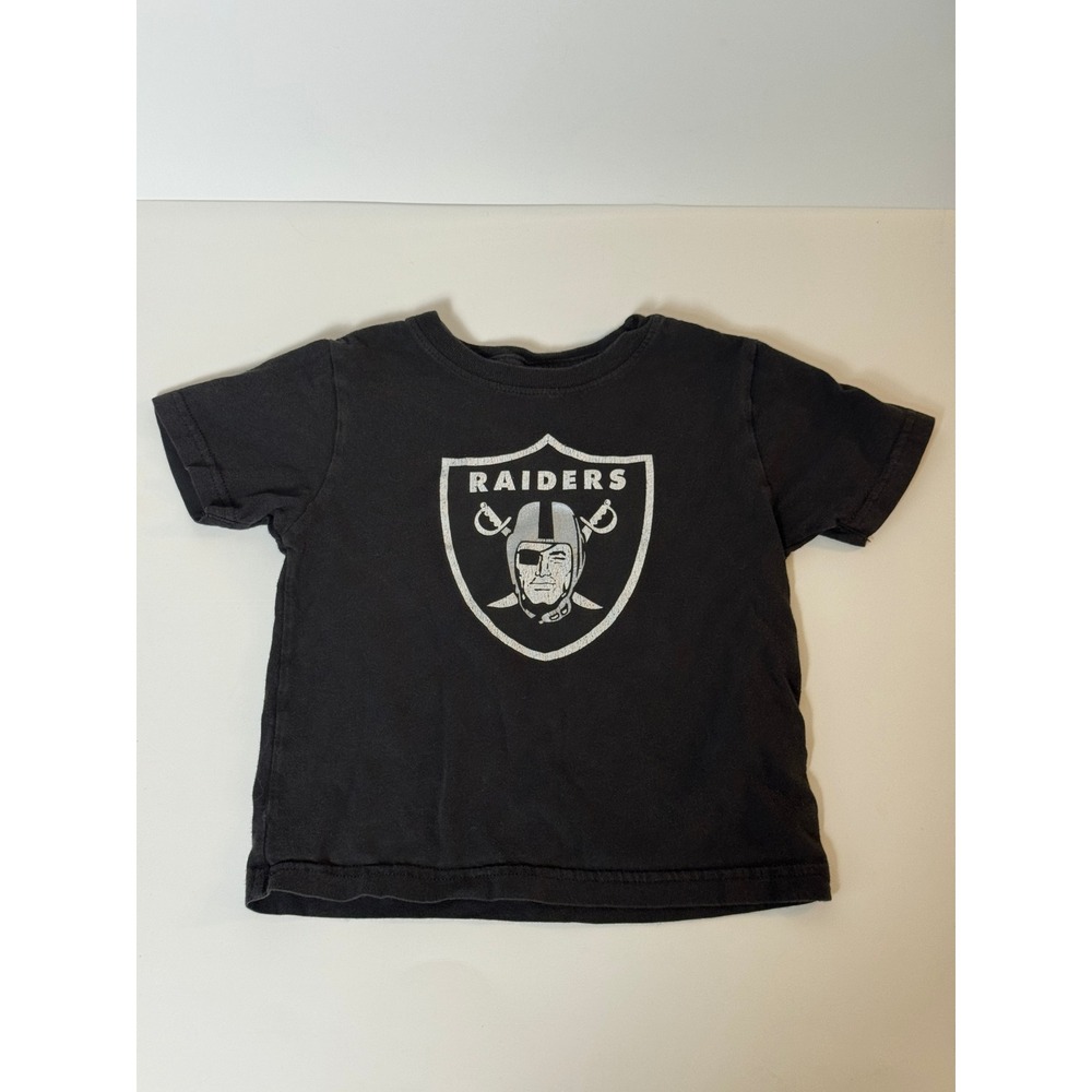 Las Vegas Raiders Toddler Size 24 Months Black Primary Logo T-Shirt NFL